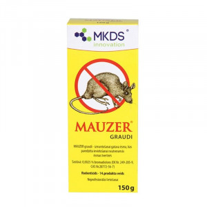 MAUZER GRAUDI žurku inde peļu un žurku iznīcīnāšanai 150g